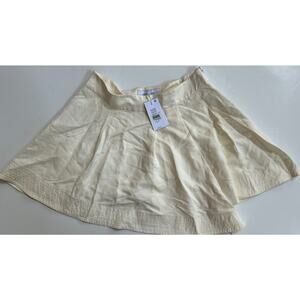 Derek Lam 10 Crosby Kiana Pleated Mini Skirt Cotton Linen TS01404ADL Size 10